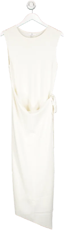 banana republic Cream Ghita Polo Wrap Sweater Dress UK M