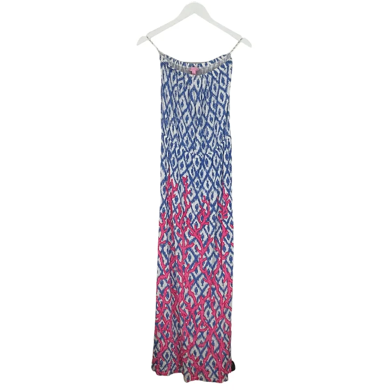 Blue & Pink Dress Designer Lilly Pulitzer, Size S