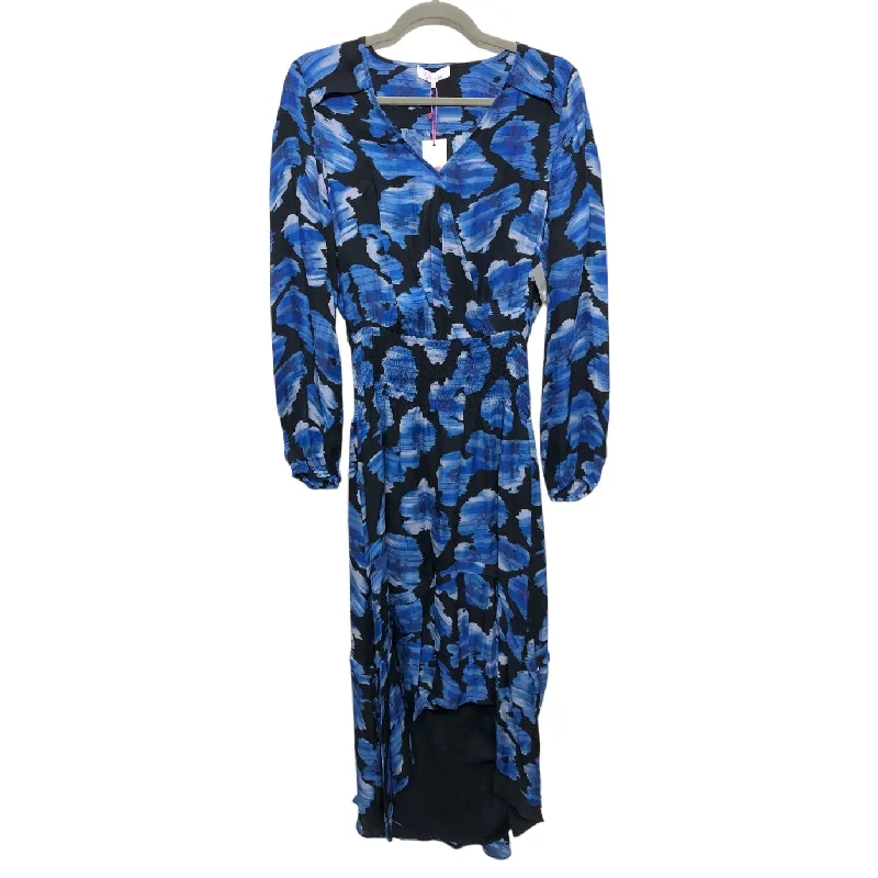 Dress Casual Midi By Parker In Black & Blue, Size: S