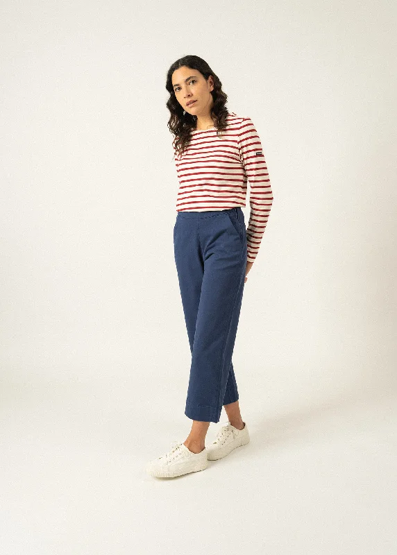 Minquidame striped sailor shirt - regular fit, in light cotton (ECRU/PERSAN)