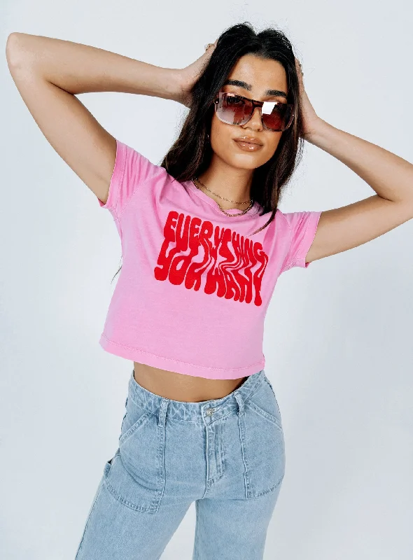 Everything You Want Tee Pink