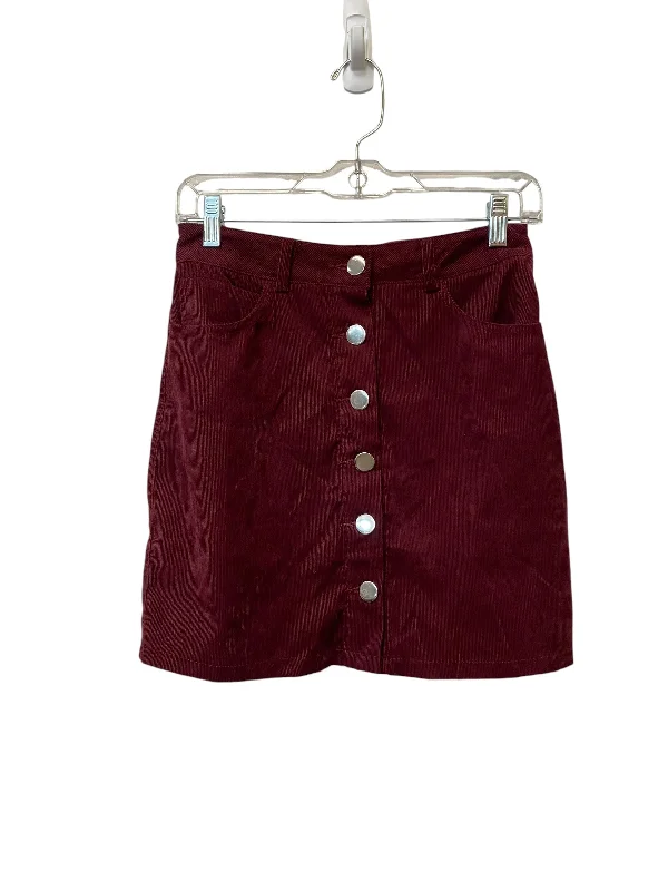 Skirt Mini & Short By Boohoo Boutique In Red, Size: 8