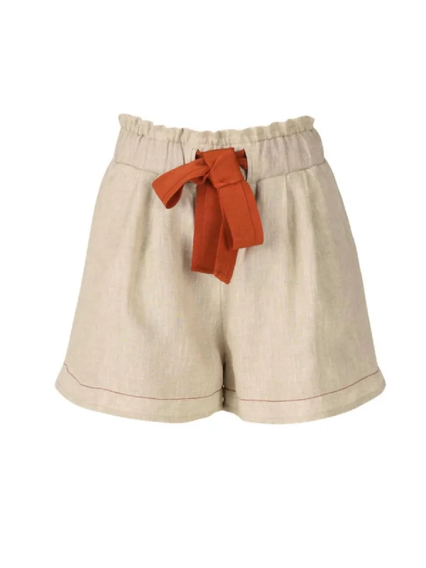 Women's Giorgio Shorts In Coral Olive Embroidery