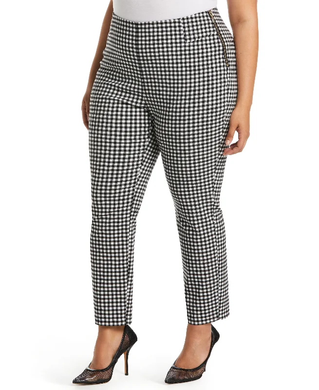 Plus Size Comfort Fit Double Zip Pull-On Pant