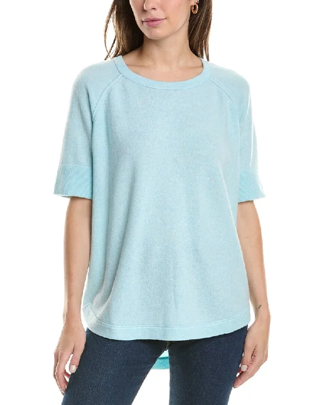 Forte Cashmere Round Hem Cashmere Sweatshirt