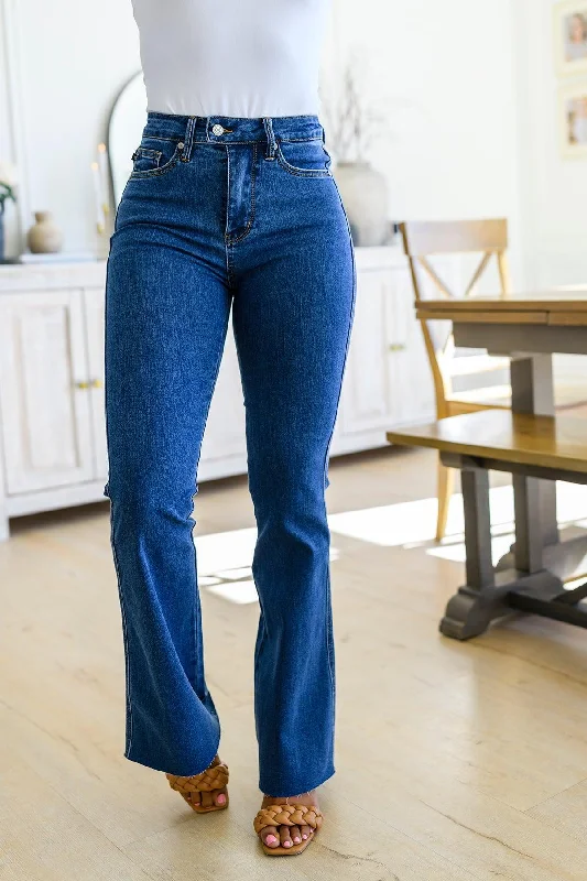 Francine High Rise Tummy Control Flared Jeans - Judy Blue