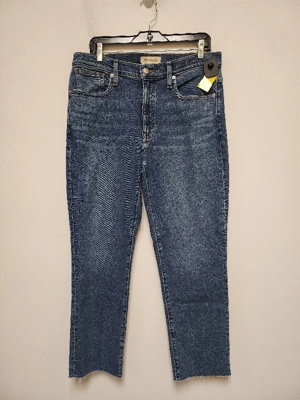 Jeans Straight By Madewell In Blue Denim, Size: 8