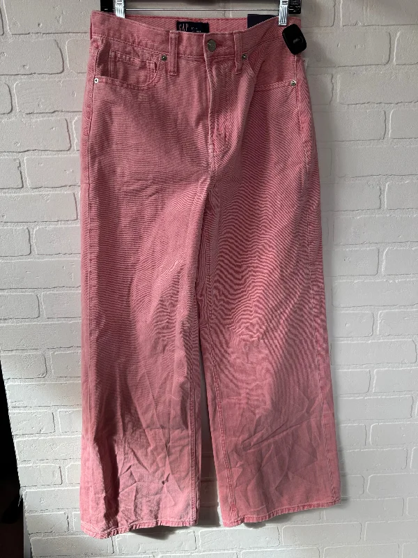 Jeans Wide Leg By Gap In Pink Denim, Size: 6