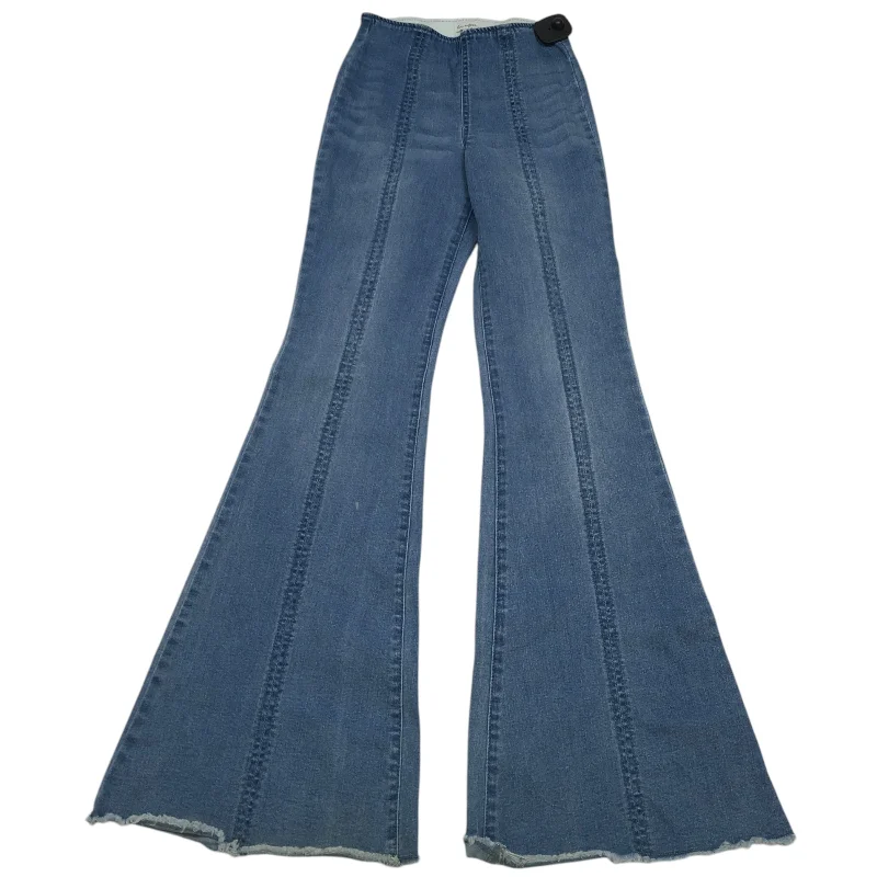 Jeans Wide Leg By Love Fire In Blue Denim, Size: Xs