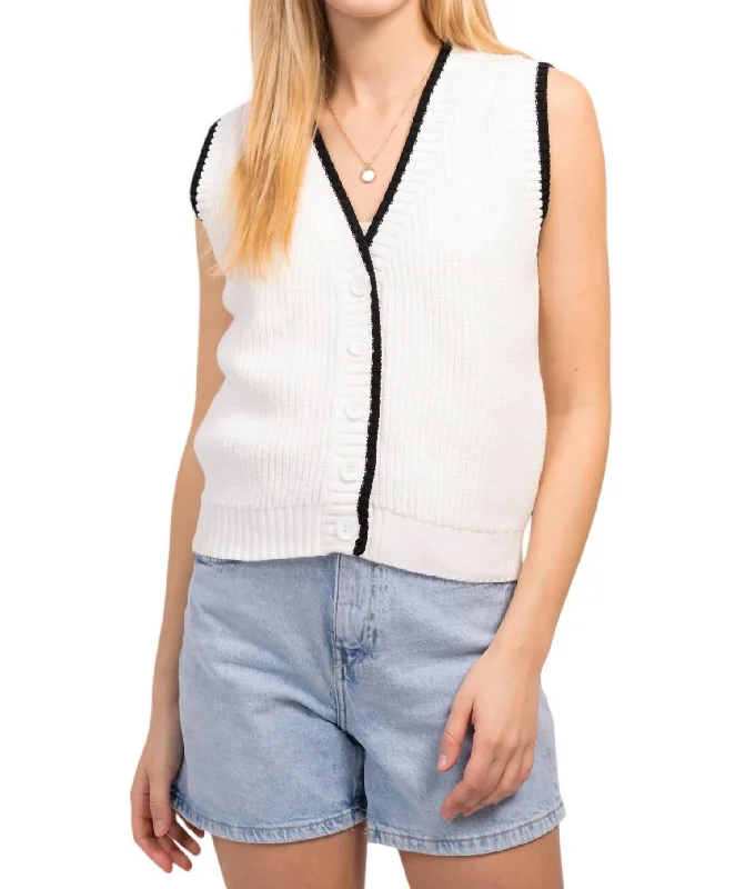 Lucy Sweater Vest In White