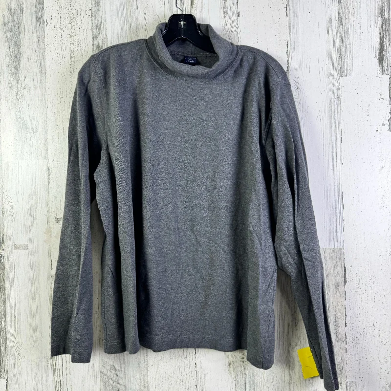 Top Long Sleeve Basic By Lands End In Grey, Size: Xl