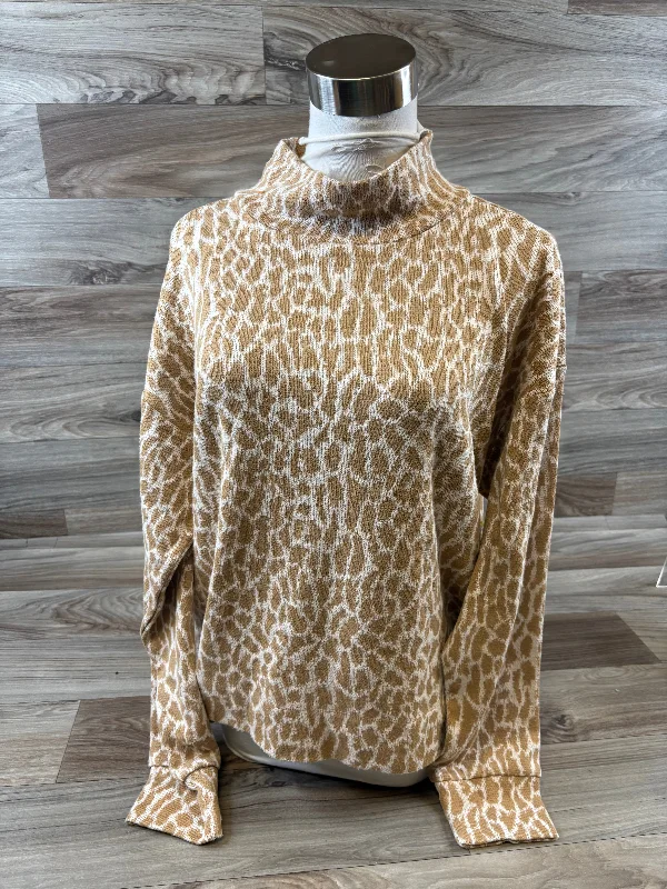 Top Long Sleeve By Loft In Animal Print, Size: L