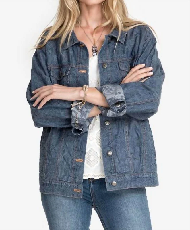 Qiva Denim Jacket In Denim Blue