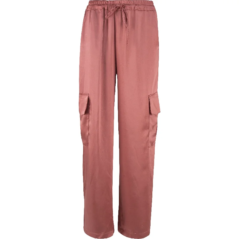 Astrid – Women's Elegant Woven Pant – Dk. Pink