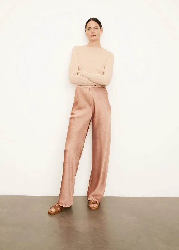 Satin Bias Pant - Terra Rose