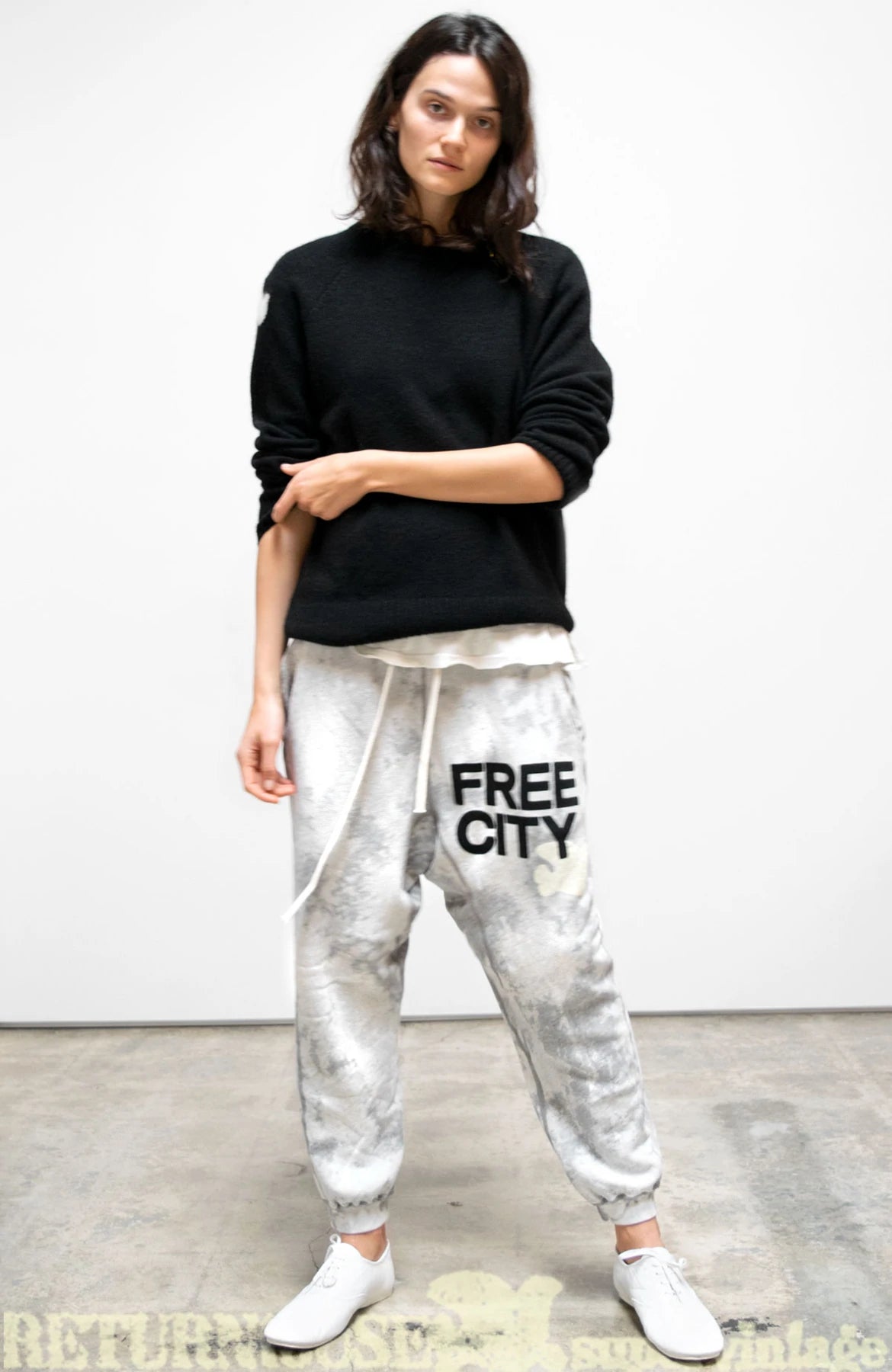 Super Bleachout FreeCity Pocket Sweatpant - White Storm