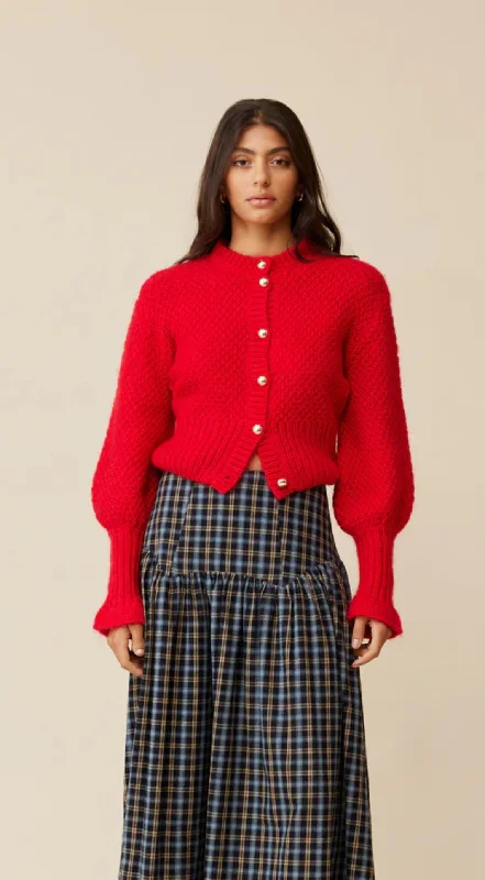 Ruby Matilda Cardigan - Cherry